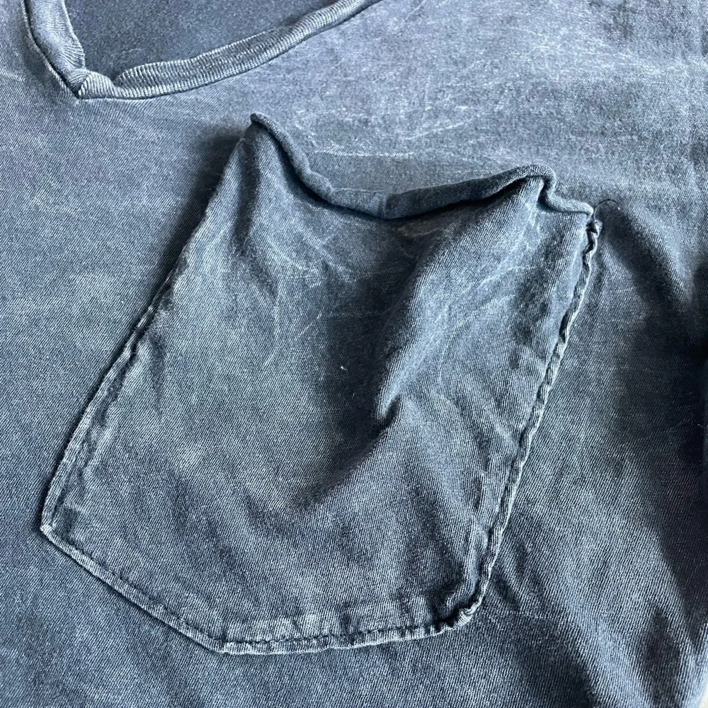 Truly Madly Deeply | XS Women’s Black T-Shirt with White Wash Design and Pocket - Picture 5 of 9